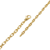 10k Yellow Gold Handmade Square Rectangle Link Chain Bracelet 7" 4.5mm 11.5grams - 7" 11.5 grams