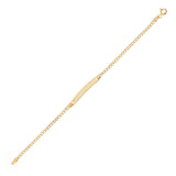 Italian 14k Yellow Gold Engravable Baby ID Cuban Bracelet 5.5" 4mm 1.7 grams