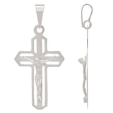 925 Sterling Silver Christian Jesus Christ Catholic Crucifix Cross Pendant