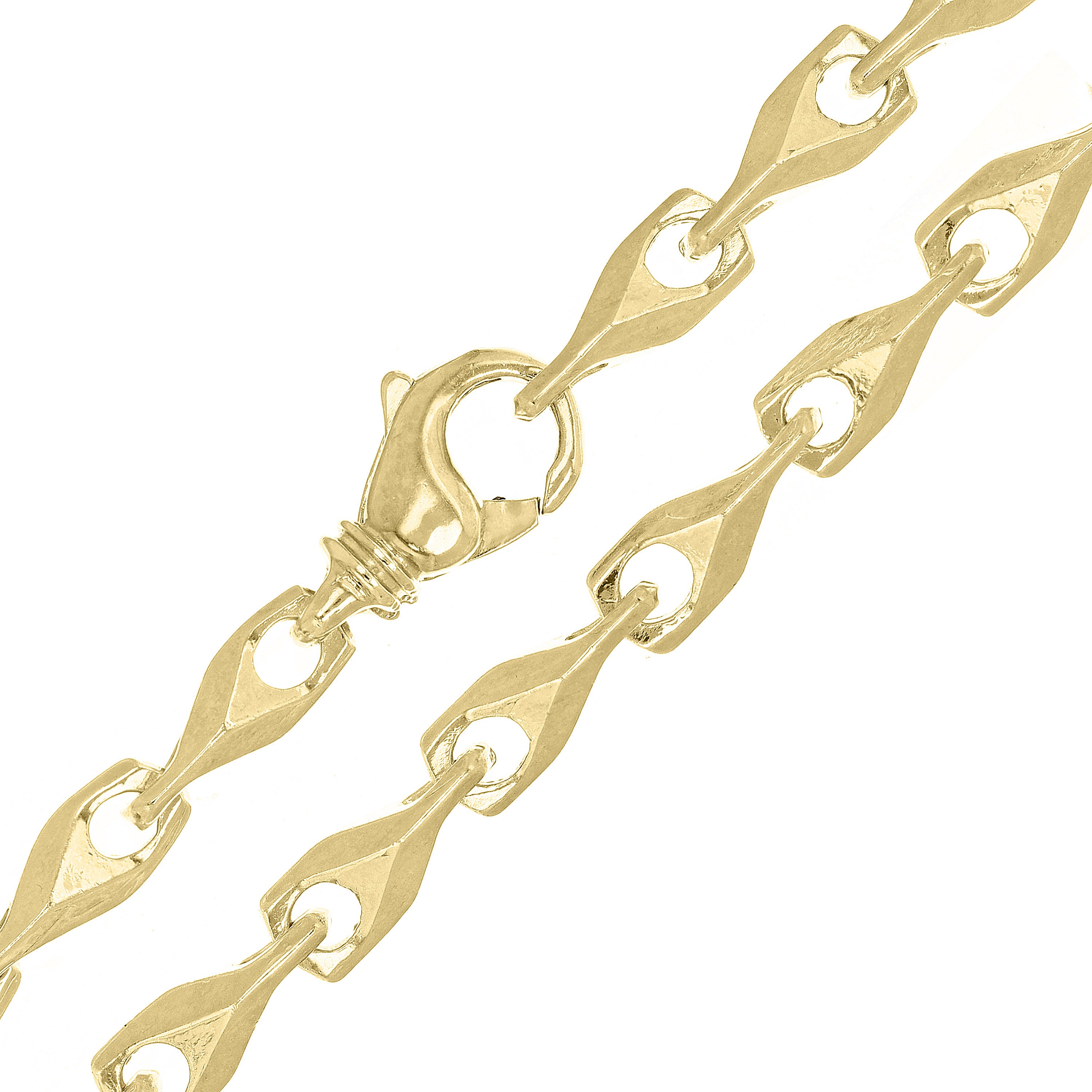 10k Yellow Gold Solid Handmade Fashion Link Necklace 20" 6.1mm 54.7 grams - 20" 54.7 grams