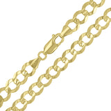 Italian 14k Yellow Gold Solid Curb Link Chain Necklace 7mm 20" 21.1 grams - 20" 21.1 grams