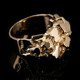 10k Yellow Gold Solid Chunky Nugget Ring Size 7.5 - 14.7mm 7.9 grams - Ring Size 7.5 7.85 grams