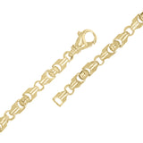 10k Yellow Gold Solid Handmade Bullet Style Link Bracelet 7" 6mm 23.9 grams - Yellow,7" 23.9 grams