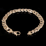 Italian 14k Yellow Gold Hollow Mariner & Cuban Link Bracelet 8.25" 8.5mm 13.2g
