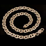 14k Yellow Gold Nugget Gucci Mariner Link Chain Necklace 7.3mm 20" - 28"