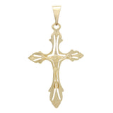 14k Yellow Gold Jesus Christ Crucifix Religious Cross Charm Pendant 6.2 grams - Yellow