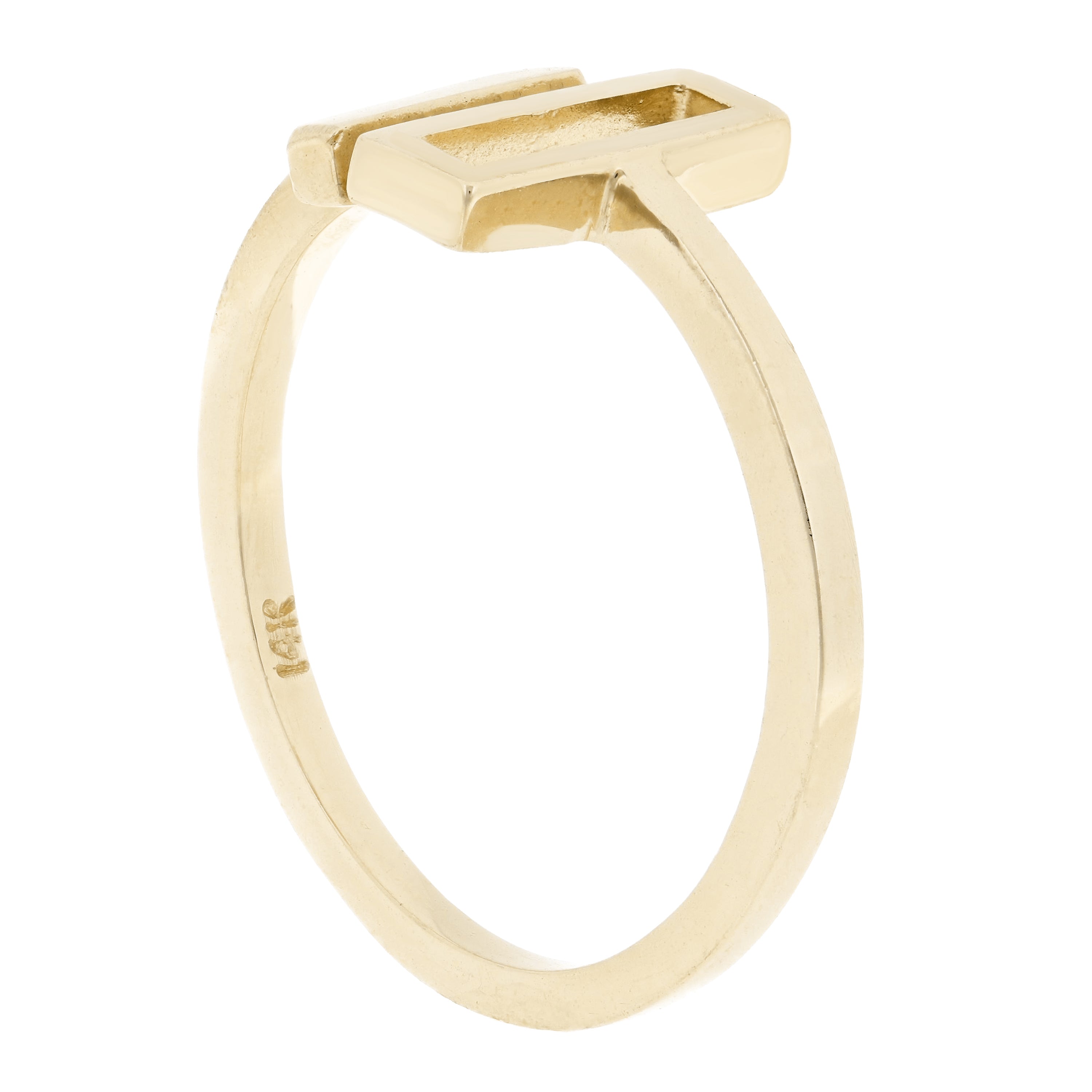 14k Yellow Gold Double Open Bar Ring 2.1 grams Size 6.5 - Yellow