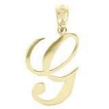 14k Yellow Gold Initial Letter G Alphabet Charm Pendant - Letter G,Yellow