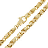 14k Yellow Gold Solid Handmade Bullet Link Chain Necklace 20" 6mm 71.4 grams - 20" 71.4 grams