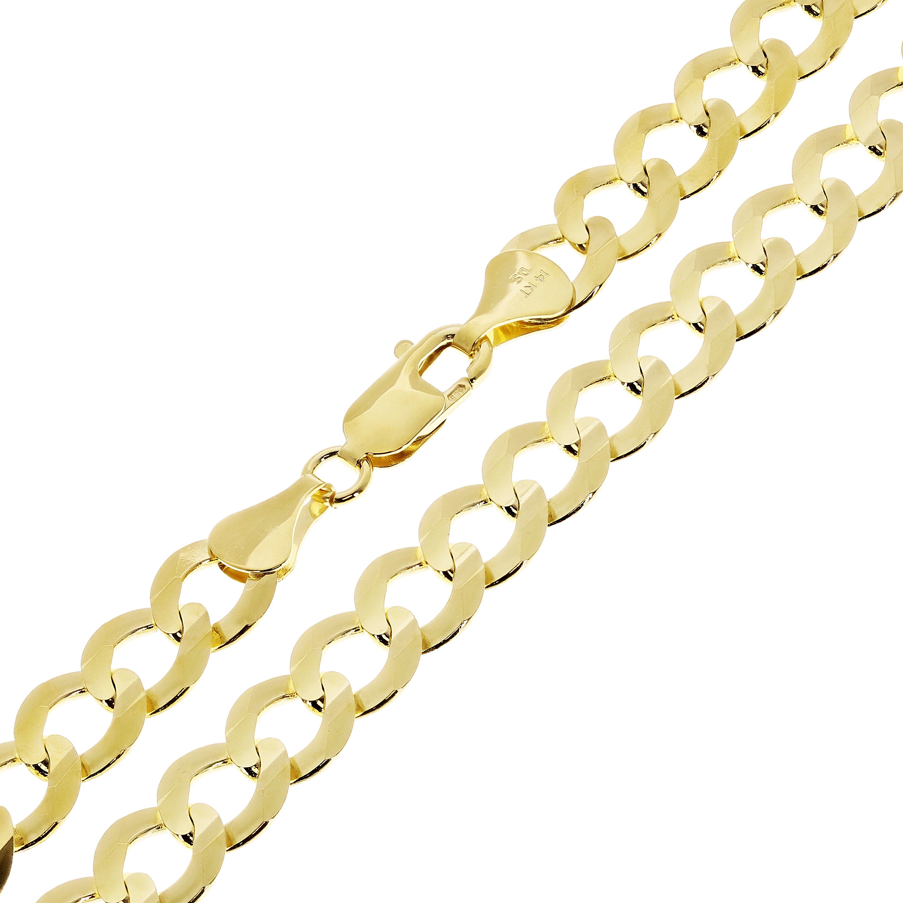 Italian 14k Yellow Gold Curb Link Chain Necklace 22" 10mm 49.2 grams - 22"
