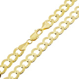 Italian 14k Yellow Gold Curb Link Chain Necklace 22" 10mm 49.2 grams - 22"