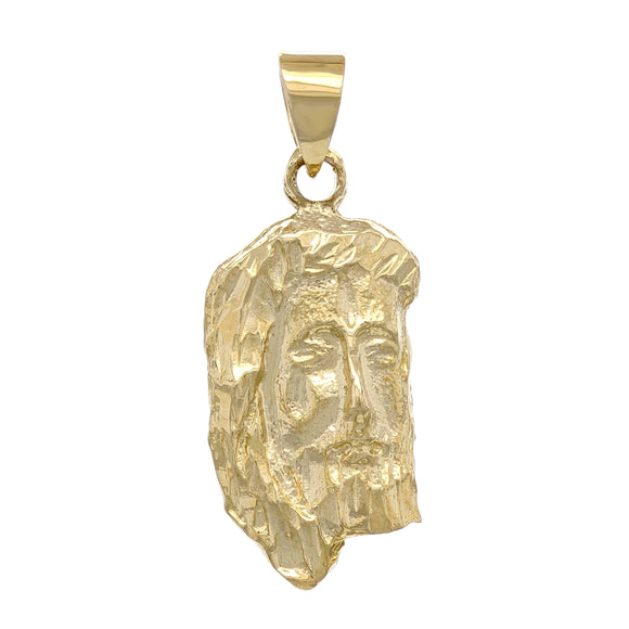 14k Yellow Gold Jesus Piece Jesus Christ Face Religious Charm Pendant 2 grams