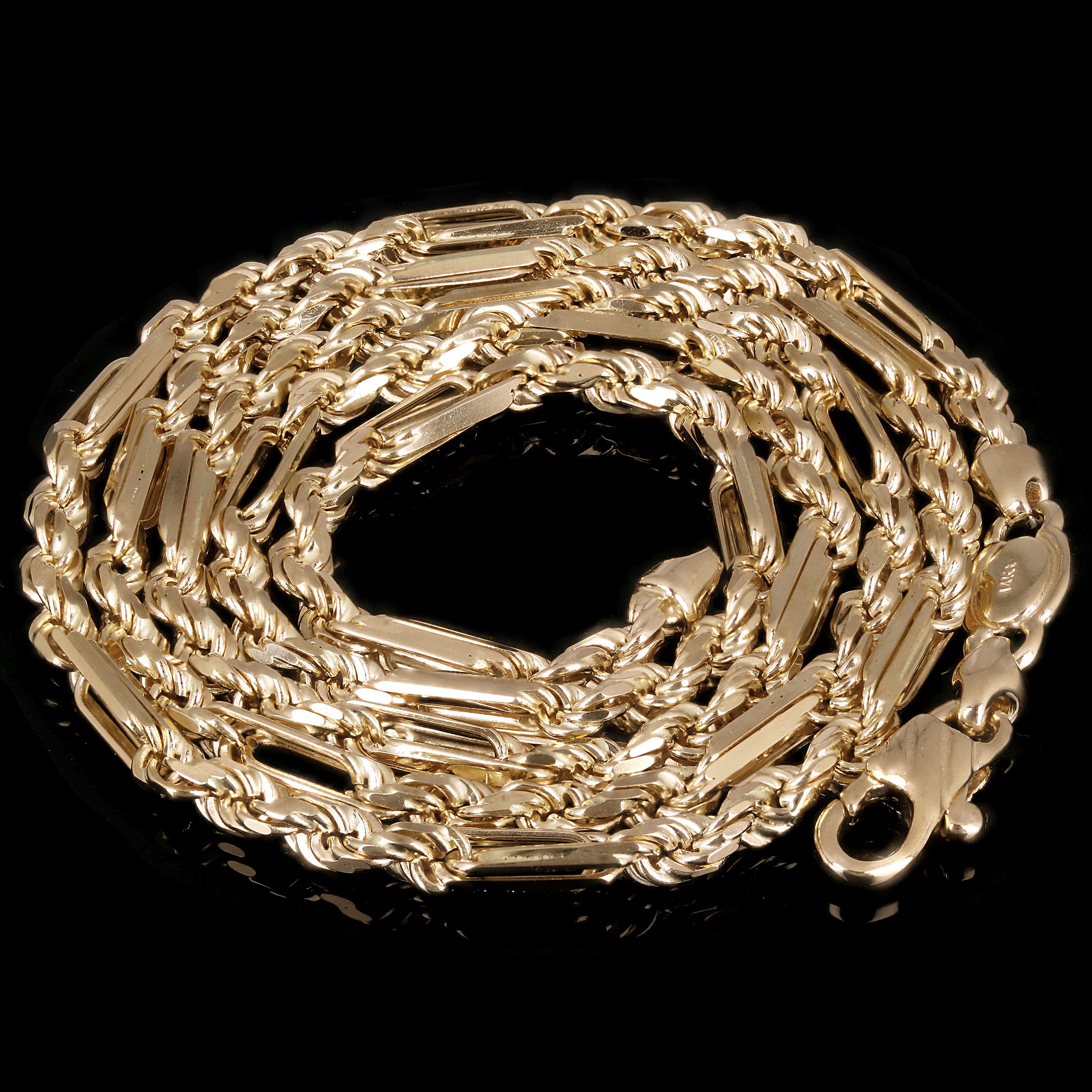 Italian 14k Yellow Gold Solid Milano Rope Chain Necklace 18" 3mm 16.3 grams - 18" 16.3 grams