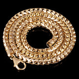 Italian 14k Yellow Gold Solid Diamond Cut Franco Chain Necklace 5.5mm 28" 114.3g - 28" 114.3 grams