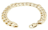 10k Yellow Gold Flat Cuban Curb Link Chain Bracelet 7.5" 9mm 14.2 grams - Yellow,7.5"
