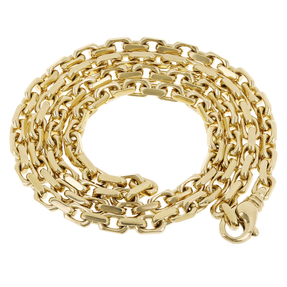 14k Yellow Gold Solid Handmade Fashion Link Chain Necklace 20