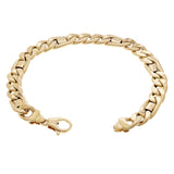 Italian 14k Yellow Gold Hollow Mariner & Cuban Link Bracelet 8.25" 8.5mm 13.2g