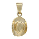 14k Yellow Gold Rodeo Horse Cowgirl Hat Cowboy Hat Charm Pendant 1.1 grams - Yellow