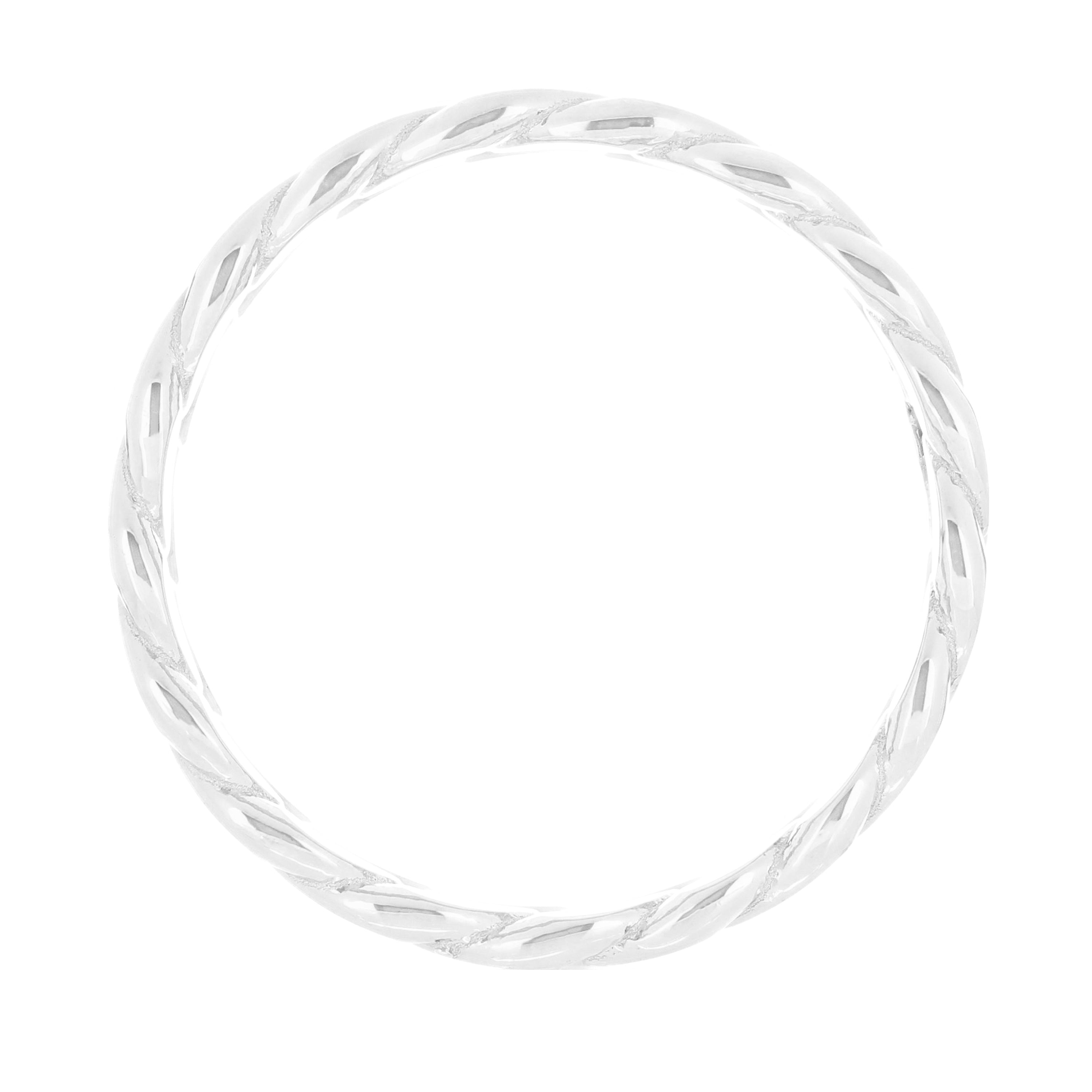 14k White Gold Miami Cuban Ring Curb Link Band 8mm Size 6 5.9 grams - 6