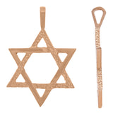 14k Rose Gold Diamond Cut Jewish Star of David Charm Pendant 3.6 grams - Rose