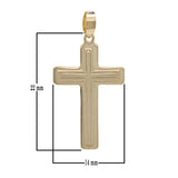 14k Yellow Gold Traditional Cross Religious Charm Pendant 1.4 grams