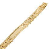 Men's 14k Yellow Gold Solid Nugget ID Bracelet 7.5" 12.5mm 31.2 grams - 7.5" 31.2 grams