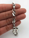 Men's 14k White Gold Handmade Fashion Link Bracelet 9" 6.5mm 37.7 grams