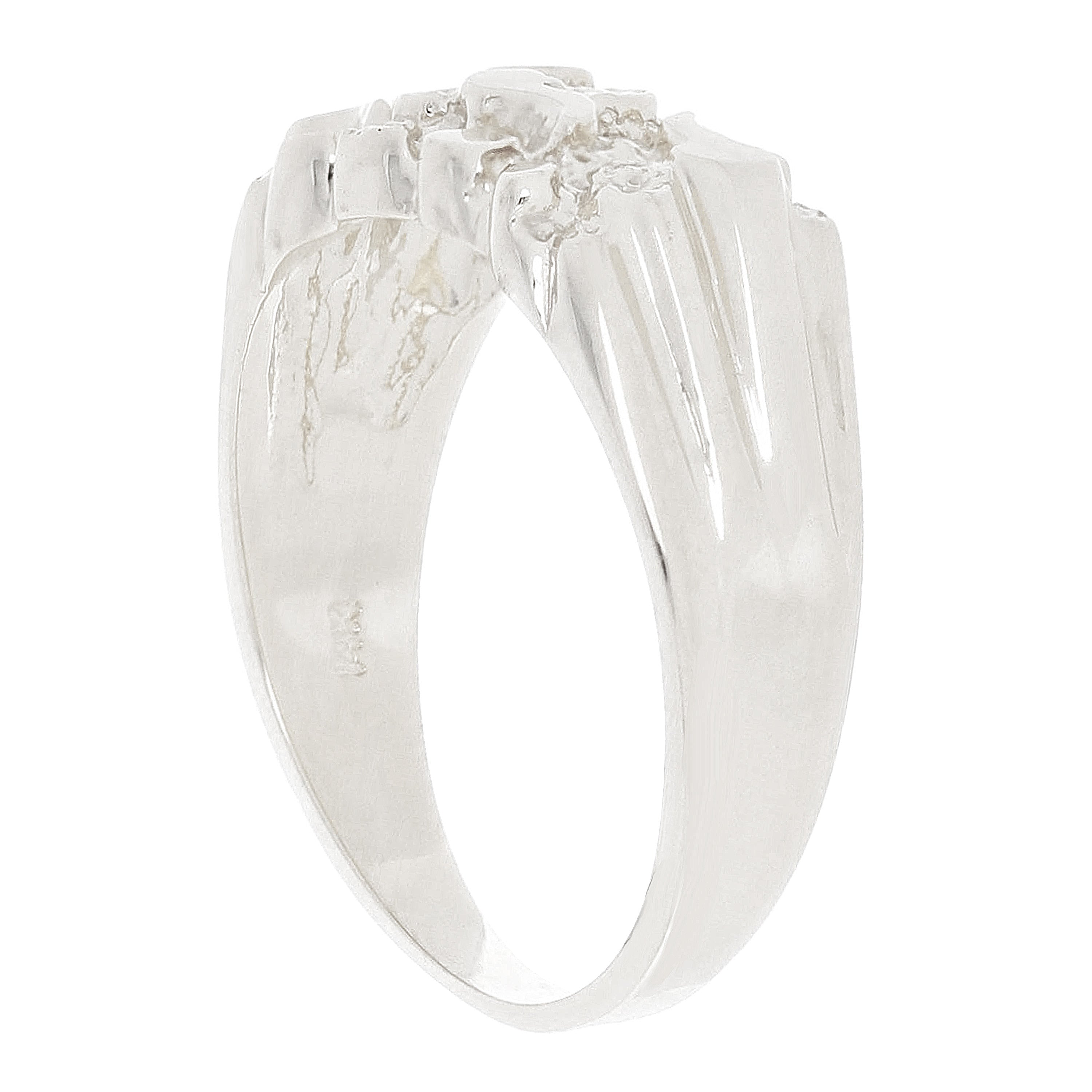 925 Sterling Silver Solid Heavy Nugget Style Ring Size 7 - Ring Size 7