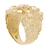 Men's 10k Yellow Gold Solid Chunky Nugget Ring Size 7.5    18.3mm 11.3 grams - Ring Size 7.5 11.3 grams