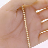 Italian 14k Yellow Gold Bracelet Diamond Cut Ball Bead Bracelet 8" 4mm 6 grams