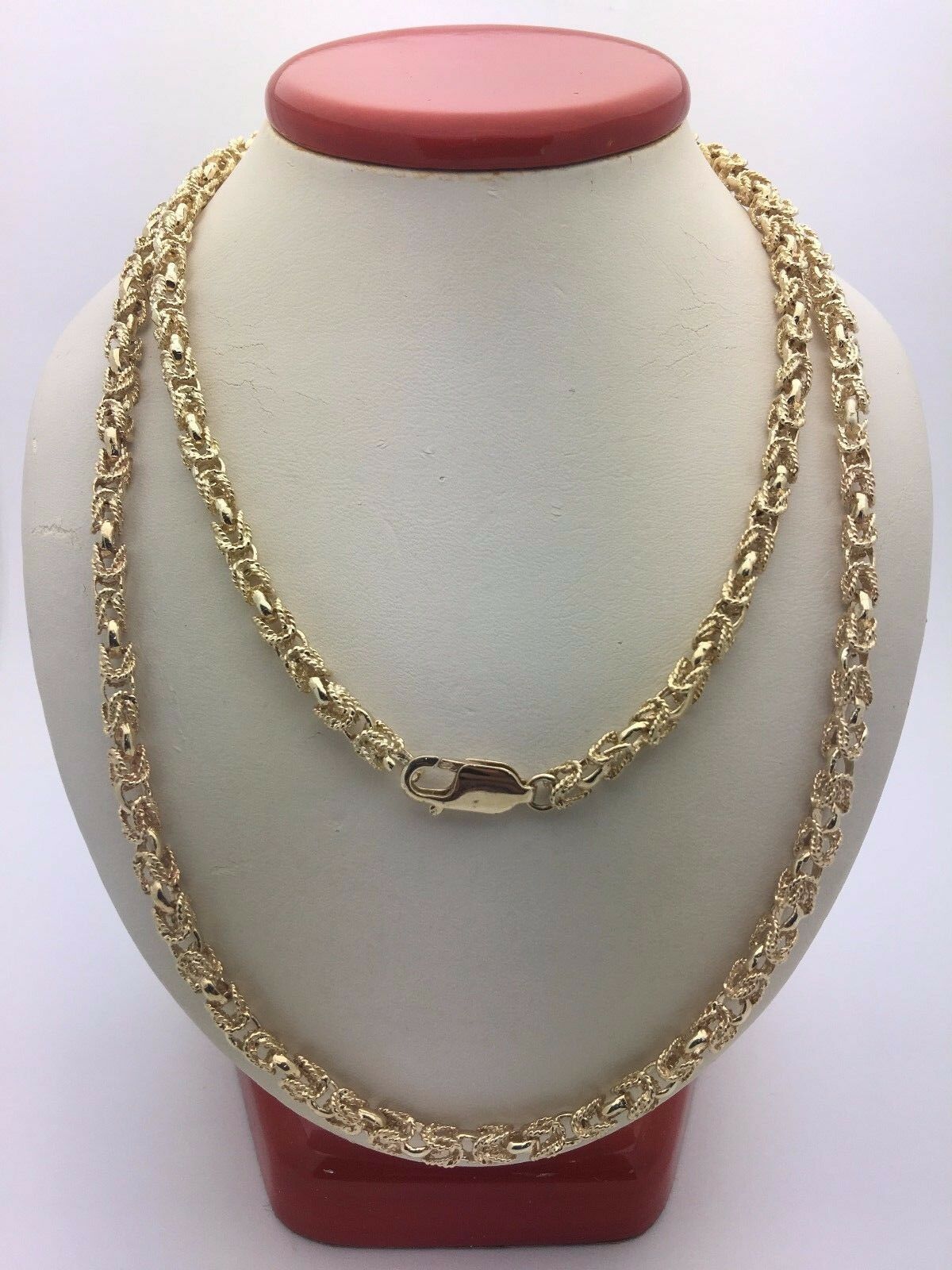14k Yellow Gold Turkish Link Chain Necklace 33" 5mm 60 grams - Yellow,33"