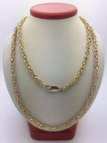 14k Yellow Gold Turkish Link Chain Necklace 33" 5mm 60 grams - Yellow,33"