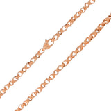 14k Rose Gold Handmade Fashion Link Necklace 28" 6.56mm 86.5grams - Rose,28"