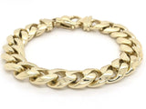 Men's 14k Yellow Gold Solid Miami Cuban Link Chain Bracelet 8" 12.5mm 84 grams