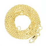 Italian 14k Yellow Gold Solid Anchor Cable Link Chain Necklace 16" 1.5mm 3.2 grams - 16" 3.2 grams