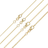 Italian 14k Yellow Gold Rolo Chain Necklace 1mm - 1.7mm 16" - 24 "