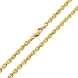 Italian 14k Yellow Gold Solid Anchor Cable Link Chain Necklace 18" 2.6mm 13.7g - 18" 13.7 grams