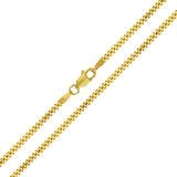 Italian 14k Yellow Gold Solid Miami Cuban Chain Necklace 2mm 18" 6 grams - 18" 6 grams