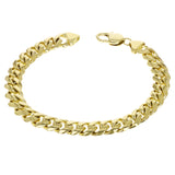 Men's 18k Yellow Gold Miami Cuban Bracelet Solid Link Chain 9" 10mm 70.9 grams - 9"
