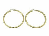 14k Yellow Gold Hollow Hoop Loop Round Earrings 2" 3.15mm 5.8 grams