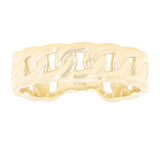 14k Yellow Gold Cuban Link Ring Chain Stackable Ring Band Size 6.75 3.6 grams - Yellow