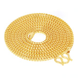 Italian 24k Yellow Gold Solid Franco Chain Necklace 20" 2mm 19.6 grams - 20" 19.6 grams