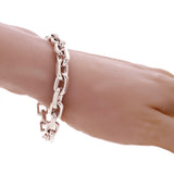 14k White Gold Solid Handmade Heavy Anchor Chain Bracelet 7" 7.5mm 45 grams - 7" 45 grams