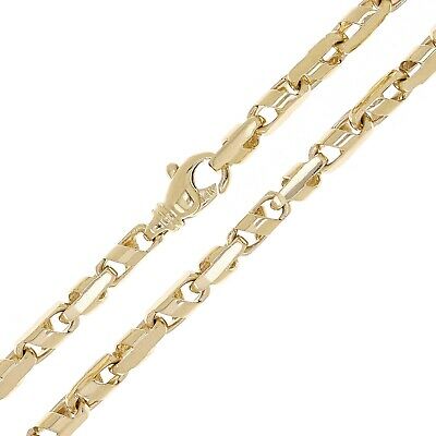 14k Yellow Gold Solid Handmade Fashion Link Necklace 22" 5.5mm 62.5 grams - Yellow,22"