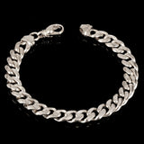 10k White Gold Solid Heavy Miami Cuban Chain Bracelet 7.5" 10mm 44.5 grams - White,7.5"