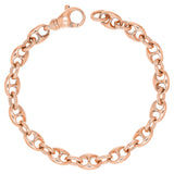 10k Rose Gold Solid Gucci Mariner Link Chain Bracelet 7" 7.5mm 20 grams - Rose,7"