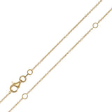 Italian 14k Yellow Gold Rolo Chain Necklace Adjustable 16-20" 0.9mm 1.5 grams - 1.5 grams