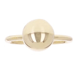 14k Yellow Gold Solid Round Ball Stackable Ring 10.4mm Size 8.5 - 9.3 grams