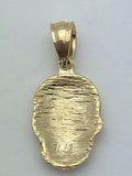 14k Yellow Gold Solid Small Skull Charm Pendant 1.4 grams