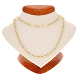 14k Yellow Gold Solid Diamond Cut Rope Chain Necklace 18" 3.5mm - 18"